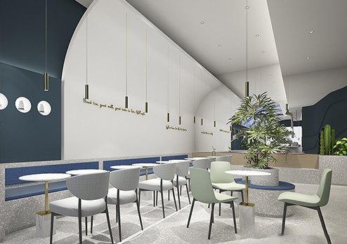 初茶飲品-第二家裝修設(shè)計